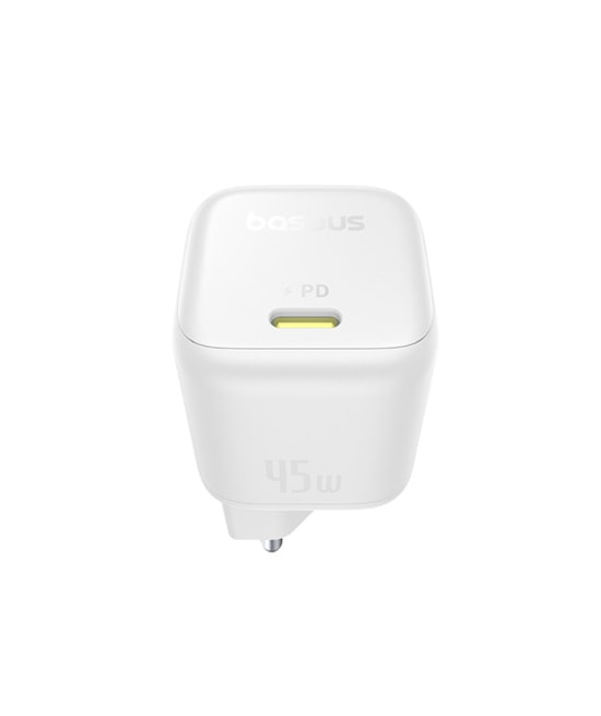 Baseus PicoGo 45W GaN QC 3.0 Type-C Hızlı Şarj Adaptörü - Beyaz (P10176800213-00) - Kompakt Tasarım, Akım Korumalı