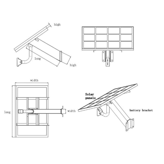Uranium UR-10040 12.8V 40Ah 512Wh CCTV Güneş Enerji Besleme Sistemi - Solar Panel ve Batarya Dahil, Uzun Ömürlü