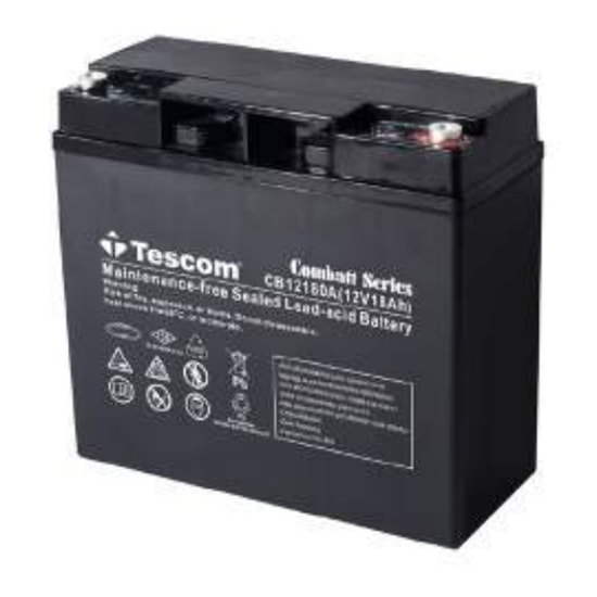 Tescom Combatt CBL12-18 12V 18Ah (181x77x167mm) Tam Bakımsız Kuru Akü - UPS,Alarm Sistemleri ve Elektrikli Araçlar için
