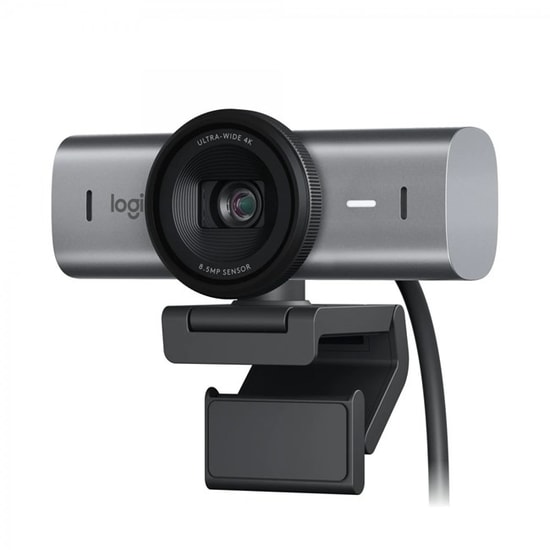 Logitech MX Brio 4K Ultra HD Webcam (960-001559) - HDR, Yapay Zeka İyileştirme, Otomatik Odaklama, Çift Mikrofonlu