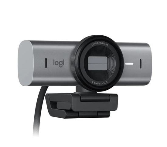 Logitech MX Brio 4K Ultra HD Webcam (960-001559) - HDR, Yapay Zeka İyileştirme, Otomatik Odaklama, Çift Mikrofonlu