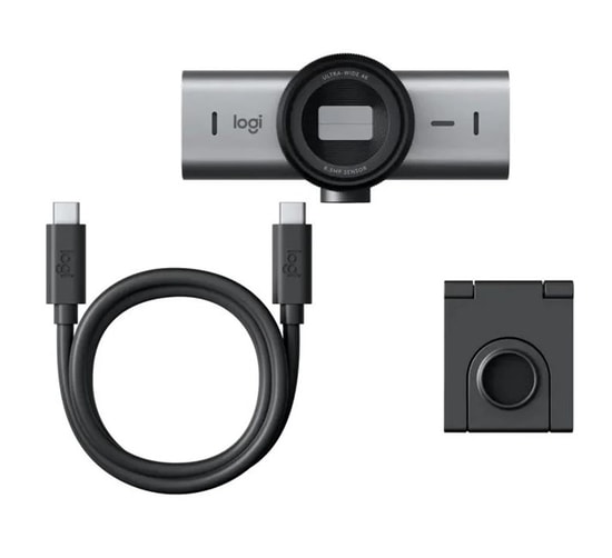 Logitech MX Brio 4K Ultra HD Webcam (960-001559) - HDR, Yapay Zeka İyileştirme, Otomatik Odaklama, Çift Mikrofonlu