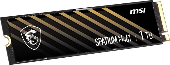 MSI Spatium M461 1TB NVMe M.2 SSD - PCIe Gen4, 5000/3200 MB/s Okuma/Yazma, Yüksek Performanslı, 3D NAND