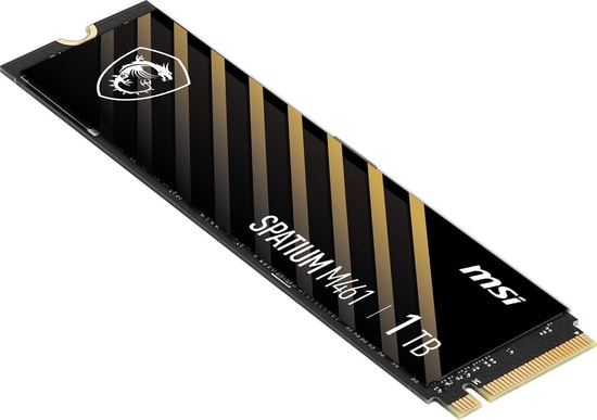 MSI Spatium M461 1TB NVMe M.2 SSD - PCIe Gen4, 5000/3200 MB/s Okuma/Yazma, Yüksek Performanslı, 3D NAND