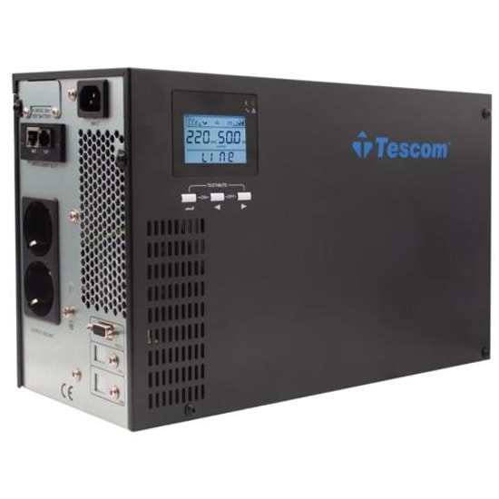 Tescom CL 101 1kVA Online UPS - 1 Faz, 3x9AH Akü, 5-12 Dk Kesintisiz Güç, RS232, SNMP Modülü, IEC Giriş, Schuko Çıkış