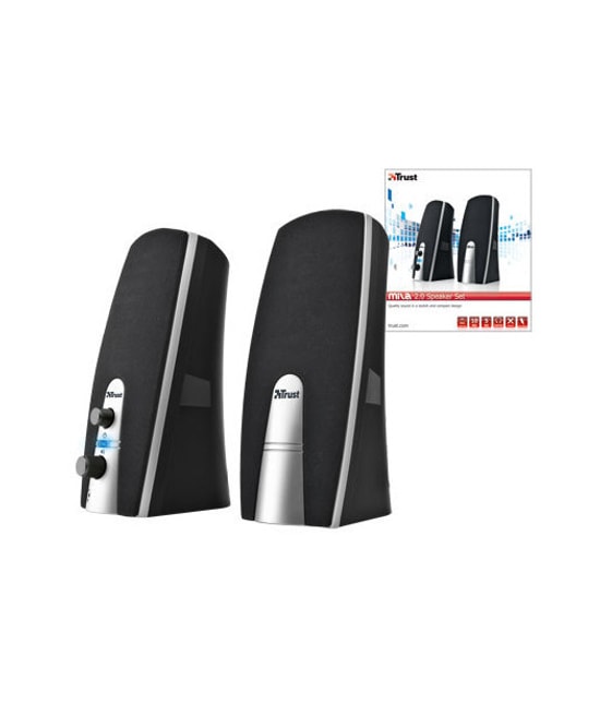 Trust Mila 2.0 Siyah Hoparlör Seti (TRU16697) - 5W RMS, Stereo Ses, Kompakt Tasarım, AUX Bağlantı, USB Girişi