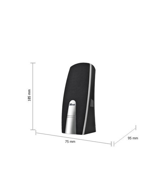 Trust Mila 2.0 Siyah Hoparlör Seti (TRU16697) - 5W RMS, Stereo Ses, Kompakt Tasarım, AUX Bağlantı, USB Girişi