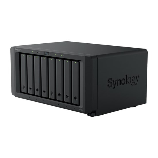 Synology DS1825PLUS NAS - 8 Yuva, Ryzen V1500B, 8GB DDR4 ECC RAM, 2x 2.5GbE LAN, 2x M.2 SSD, 2x USB Type C Port