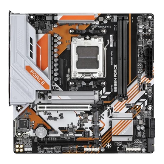 GIGABYTE B850M FORCE Anakart: AMD AM5, DDR5 9600MHz OC, 3xM.2, HDMI 2.1, DP 1.4, 2.5Gbit LAN, USB 5 Gbps, MicroATX