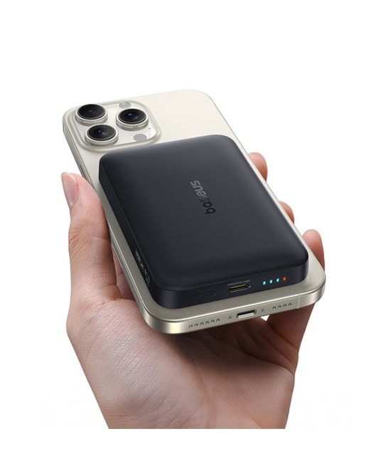 Baseus EnerFill FM11 Mini Mag Siyah 10000mAh 22.5W Manyetik Powerbank (P1008210E123-00) - Hızlı Şarj, Kompakt Tasarım