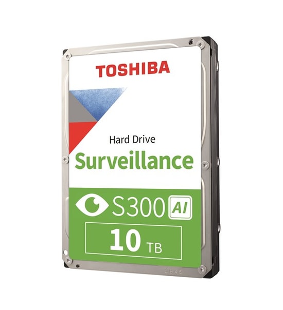 Toshiba S300 AI 10TB Yapay Zeka Destekli Güvenlik Diski (MG10ADA10TE-V) - 3.5" SATA3, 7200RPM, 512MB Cache, 7/24 Kayıt