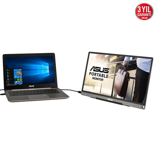 ASUS ZenScreen MB16ACE 15.6" Full HD Taşınabilir USB-C Monitör (90LM0381-B04170) - Mat Ekran, Düşük Mavi Işık, 5ms, 60Hz
