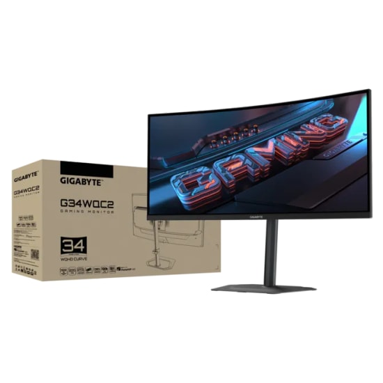 GIGABYTE G34WQC2 34" 1ms 200Hz Kavisli 4K (3440x1440) VA Gaming Monitör - HDR400, 450 nit, HDMI, DP, 4W Hoparlör