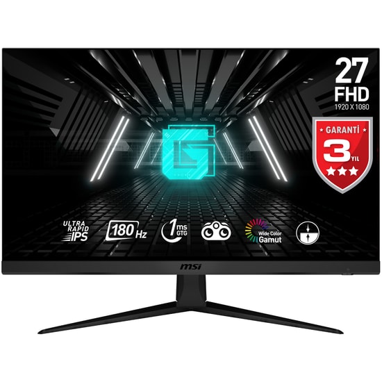 MSI G2712F 27" FHD 180Hz 1ms Ultra Rapid IPS Oyuncu Monitörü - 300nit, Adaptive-Sync, İnce Çerçeve, HDMI 2.0, DP