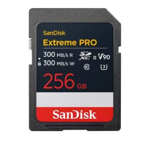 SanDisk 256GB Extreme Pro SDXC UHS-II U3 V90 Hafıza Kartı (SDSDXDM-256G-GN4IN) - Class 10, 300MB/s Okuma Yazma, 8K Video