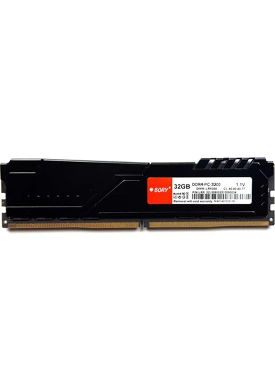 Bory 32GB 3200MHz DDR4 Soğutuculu Gaming Masaüstü RAM (BRY32GB3200DT) - Kutulu, Yüksek Performans Bellek