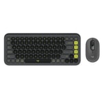 Logitech Pop Icon Grafit Türkçe Q Kablosuz Klavye Mouse Seti - Bluetooth, 10m Menzil, 4000 DPI Mouse (920-013075)
