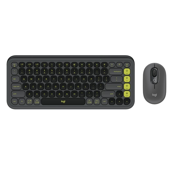 Logitech Pop Icon Grafit Türkçe Q Kablosuz Klavye Mouse Seti - Bluetooth, 10m Menzil, 4000 DPI Mouse (920-013075)