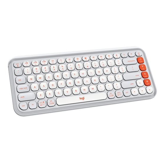 Logitech Pop Icon Beyaz Türkçe Q Kablosuz Klavye Mouse Seti - Bluetooth, 10m Menzil, 4000 DPI Mouse (920-013076)