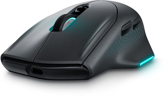 Dell Alienware AW620M Dark Side Kablosuz Optik Gaming Mouse (545-BBFB) - 26000 DPI, 7 Tuş, RGB, Siyah