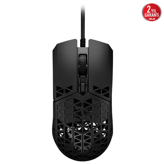 ASUS TUF Gaming M4 Air Ultra Hafif Oyuncu Mouse - 16.000 DPI Optik Sensör, 6 Programlanabilir Tuş, IPX6 Su Geçirmez