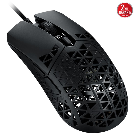 ASUS TUF Gaming M4 Air Ultra Hafif Oyuncu Mouse - 16.000 DPI Optik Sensör, 6 Programlanabilir Tuş, IPX6 Su Geçirmez