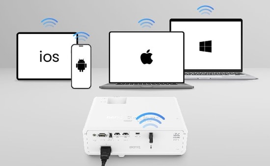 BenQ EZC-5201BS QCast Mirror Kablosuz USB Dongle - LH650, LH730, LH750 Uyumlu, Tak Çalıştır, Full HD, 2.4/5GHz
