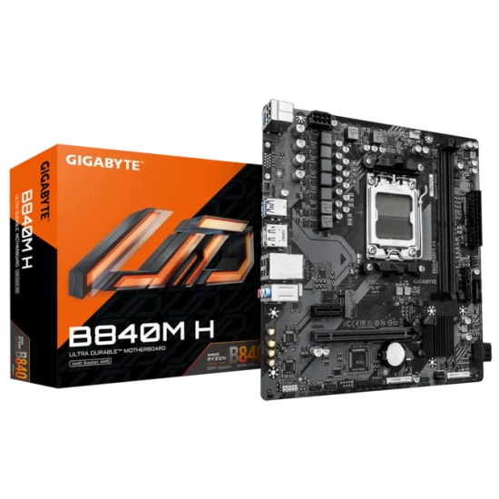 GIGABYTE B840M-H Anakart: AM5, DDR5 7200MHz OC, PCIe 4.0, M.2, HDMI, DP, Realtek Ses, USB 3.2, Gigabit LAN, mATX