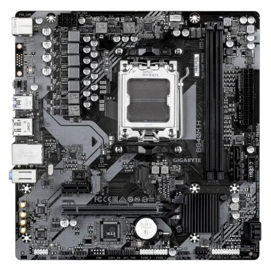 GIGABYTE B840M-H Anakart: AM5, DDR5 7200MHz OC, PCIe 4.0, M.2, HDMI, DP, Realtek Ses, USB 3.2, Gigabit LAN, mATX