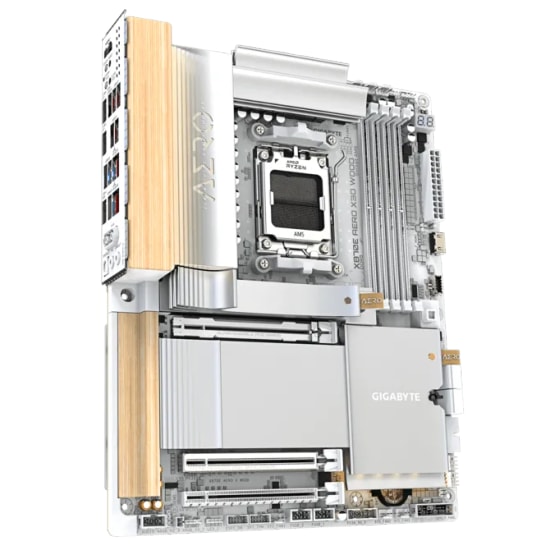 Gigabyte X870E AERO X WOOD AM5 DDR5 9000MHz Anakart - WiFi 7, Ahşap Detaylı, Realtek 7.1 Ses, USB4 Type-C, 5G LAN, ATX