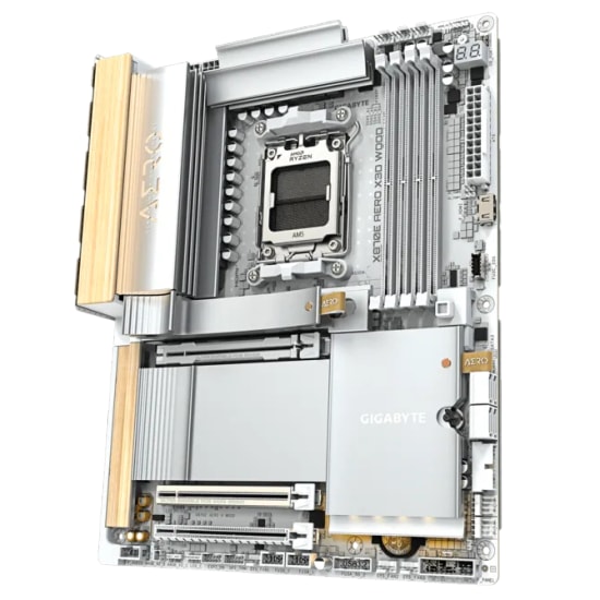 Gigabyte X870E AERO X WOOD AM5 DDR5 9000MHz Anakart - WiFi 7, Ahşap Detaylı, Realtek 7.1 Ses, USB4 Type-C, 5G LAN, ATX