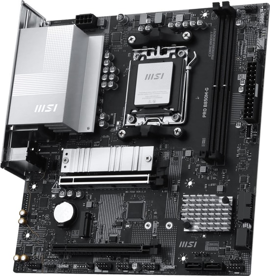 MSI PRO B850M-G AM5 Anakart - DDR5 8200MHz(OC), 2xM.2, USB 3.2 Gen 2, HDMI 2.1, DP 1.4, 2.5G LAN, Wi-Fi 6E MicroATX
