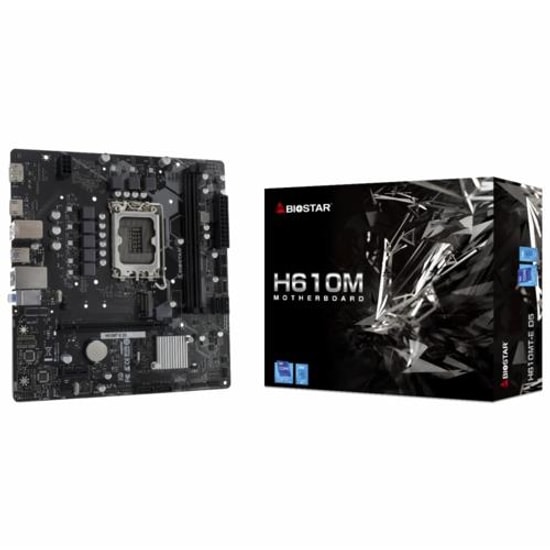 Biostar H610MT-E D5 Anakart (IH61ZMDS) - Intel 1700 Soket, DDR5 5600MHz, M.2, HDMI, DP, Type-C, Micro ATX