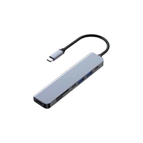 Frisby FA-7684C 7in1 Type-C Hub: HDMI, USB 3.0, SD/TF Kart Okuyucu, PD Şarj ve USB-C Çoklayıcı Docking Station