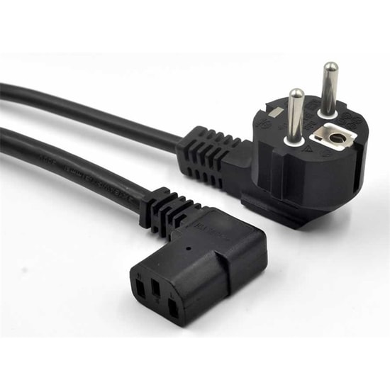 SENSEI EU Power Kablosu L Tipi (Sağ) 3x0.75mm, 1.5 Metre - 220V 90 Derece Açılı Güç Kablosu L SAG 150