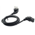 SENSEI EU Power Kablosu L Tipi (Alt) 3x0.75mm - 1.5 Metre, 220V 90 Derece Açılı Güç Kablosu EU L ALT 150