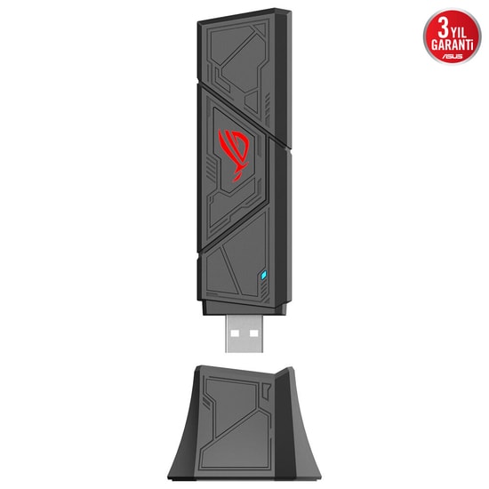 Asus Rog USB-BE92 Nano WiFi 7 BE6500 Tri-Band USB Adaptör (90IG09I0-MO0B00) - MU-MIMO, Asus AiMesh