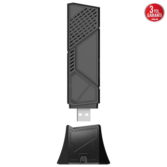 Asus Rog USB-BE92 Nano WiFi 7 BE6500 Tri-Band USB Adaptör (90IG09I0-MO0B00) - MU-MIMO, Asus AiMesh