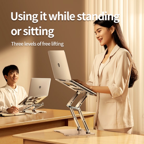 Rtako RS-CP75D Siyah 360 Döner Tablet/Laptop Standı (NT-112815) - Ayarlanabilir, Alüminyum, Ergonomik ve Dayanıklı