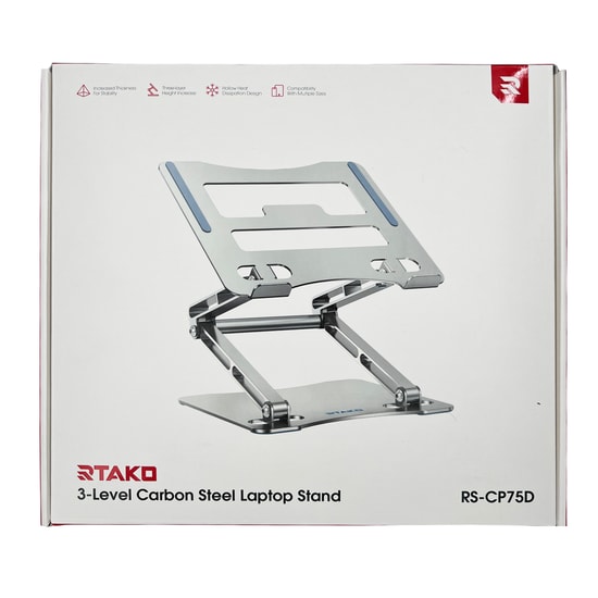 Rtako RS-CP75D Siyah 360 Döner Tablet/Laptop Standı (NT-112815) - Ayarlanabilir, Alüminyum, Ergonomik ve Dayanıklı