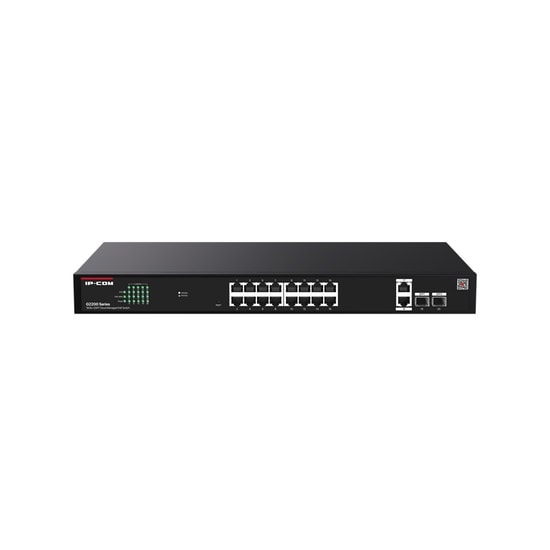 IP-COM G2220P-16-250W Cloud Yönetilebilen Switch - 16 Port Gigabit PoE, 2 RJ45/SFP Uplink, 230W Rackmount Anahtar