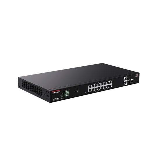 IP-COM G2220P-16-250W Cloud Yönetilebilen Switch - 16 Port Gigabit PoE, 2 RJ45/SFP Uplink, 230W Rackmount Anahtar