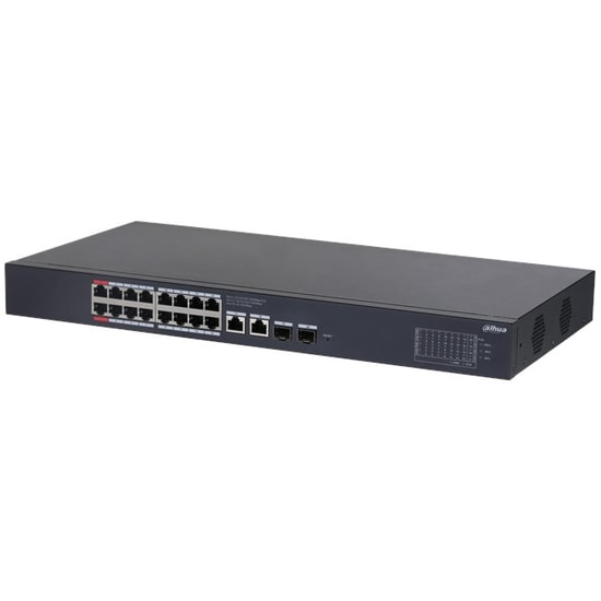 Dahua CS4220-16GT-135 16 Port Gigabit Cloud PoE Switch - 135W PoE, 2x Gigabit Uplink, 2x SFP Port, Layer 2 Yönetilebilir