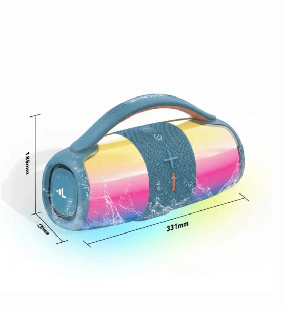 LinkTech R128 Premium 40W RGB Işıklı Bluetooth Hoparlör (LPS-R128) - Taşınabilir, Dinamik RGB, USB/TF Kart, AUX, RGB