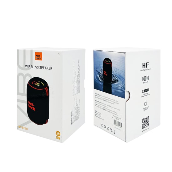 Nettech NT-BTS12 Siyah Party Box Kablosuz Bluetooth Hoparlör - Taşınabilir, Yüksek Bass, Led Işıklı