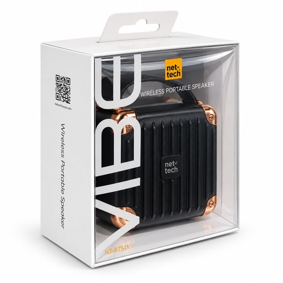 Nettech NT-BTS11 Siyah Minibox Bluetooth Hoparlör - Kablosuz, Mikrofonlu, Type-C Şarjlı, Alüminyum Kasa, 10 Metre