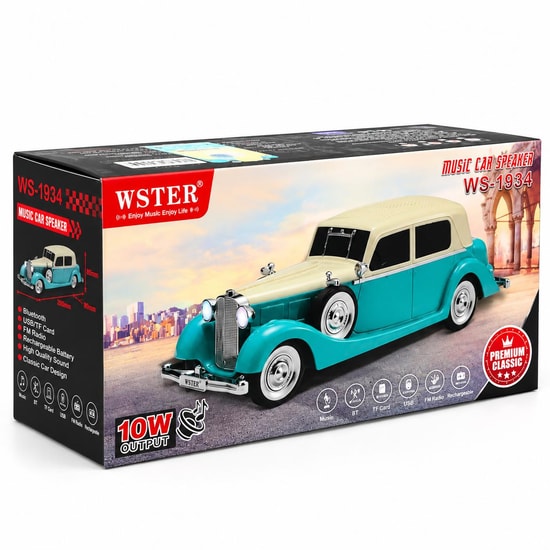 Nettech Wster WS-1934 Mavi Kablosuz Bluetooth Hoparlör NT-115937 - FM Radyo, AUX, USB, Led Lamba, 10m Bluetooth, Stereo