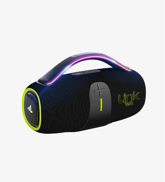 LinkTech R129 Premium 70W RGB Işıklı Siyah Bluetooth Hoparlör (LPS-R129) - Taşınabilir, USB/TF/AUX, IPX6 Suya Dayanıklı