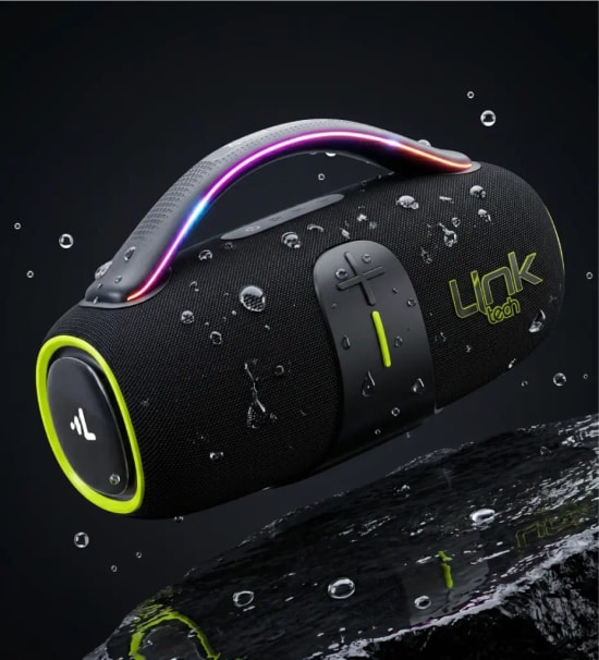 LinkTech R129 Premium 70W RGB Işıklı Siyah Bluetooth Hoparlör (LPS-R129) - Taşınabilir, USB/TF/AUX, IPX6 Suya Dayanıklı
