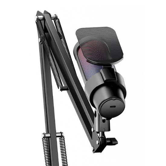 Dexim SM8 RGB USB/Type-C Kablolu Mikrofon (DMK008) - 14mm Kardioid Kapsül, Podcast, Oyun ve Yayın için Yüksek Hassasiyet
